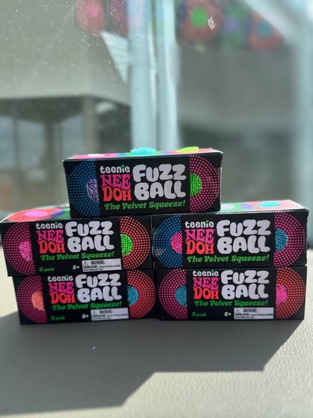 NeeDoh Teenie Fuzz Ball 3-Pack - You Choose Color - Authentic Sensory Toy - NEW